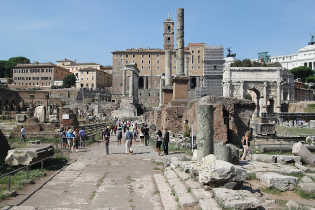 The main square of the Roman Forum in Rome, Italy The main square of the Roman Forum in Rome, Italy