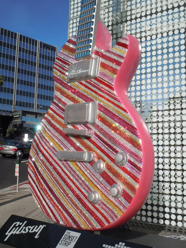 Candy Stripe Katy Perry GuitarTown sculpture