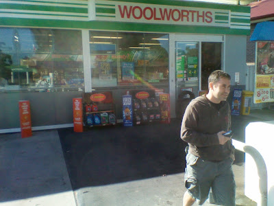 Dave outside, but not in, Woollies