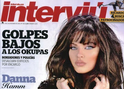 Dana Hamm en Revista Interviú de Enero de 2012.