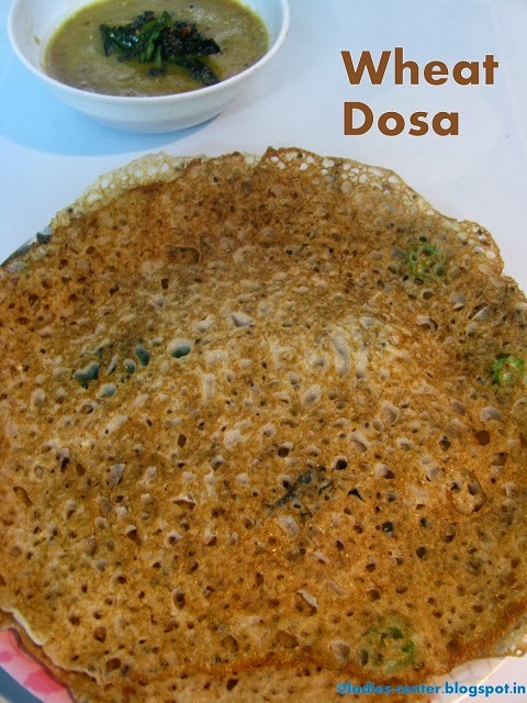 Instant Wheat Dosa Recipe - Godhuma Dosa Recipe | Pink and Pink