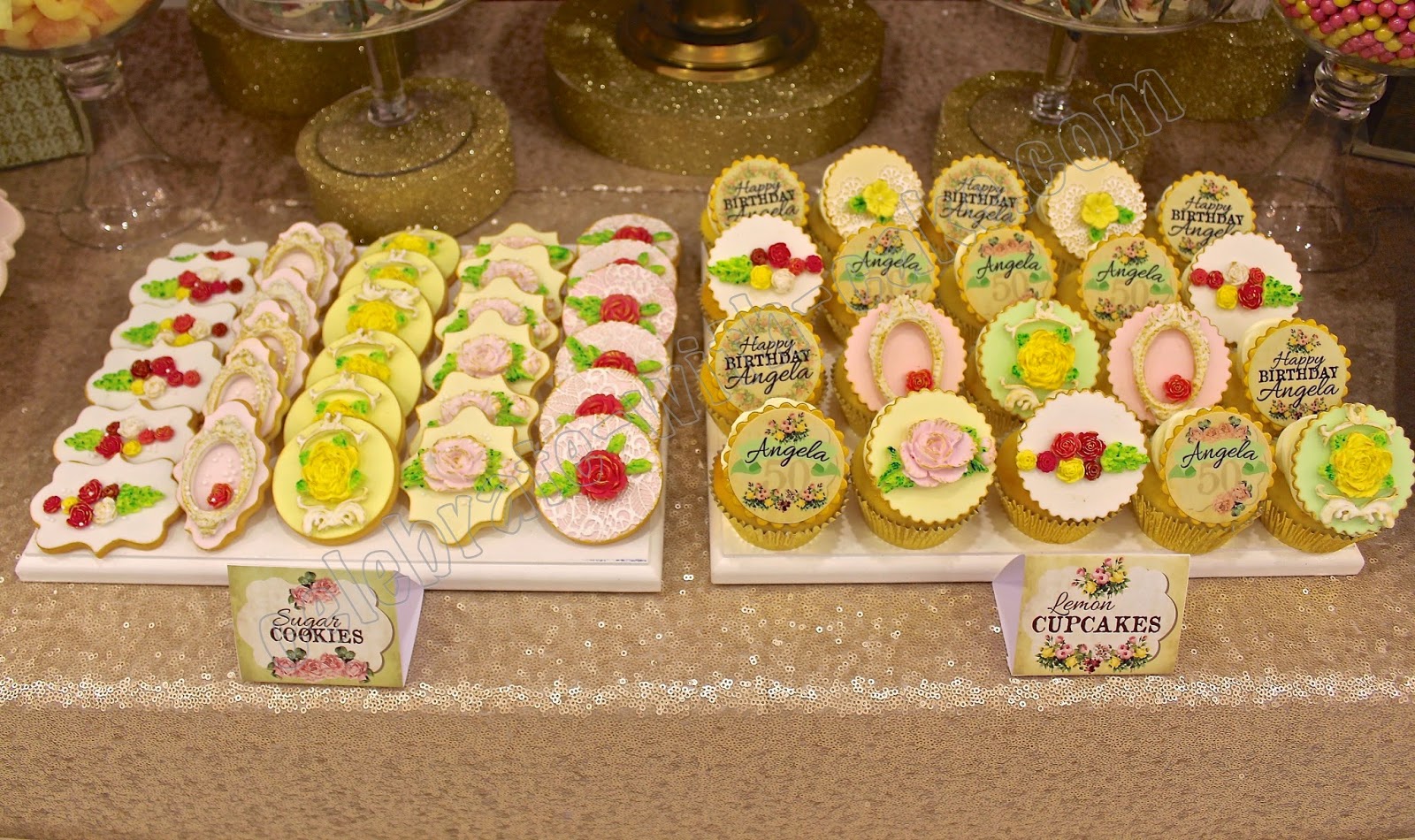 Vintage Floral themed Dessert table (click post to view more pictures)