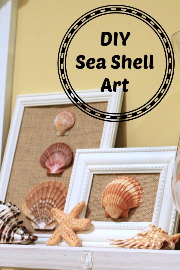 DIY framed shell art