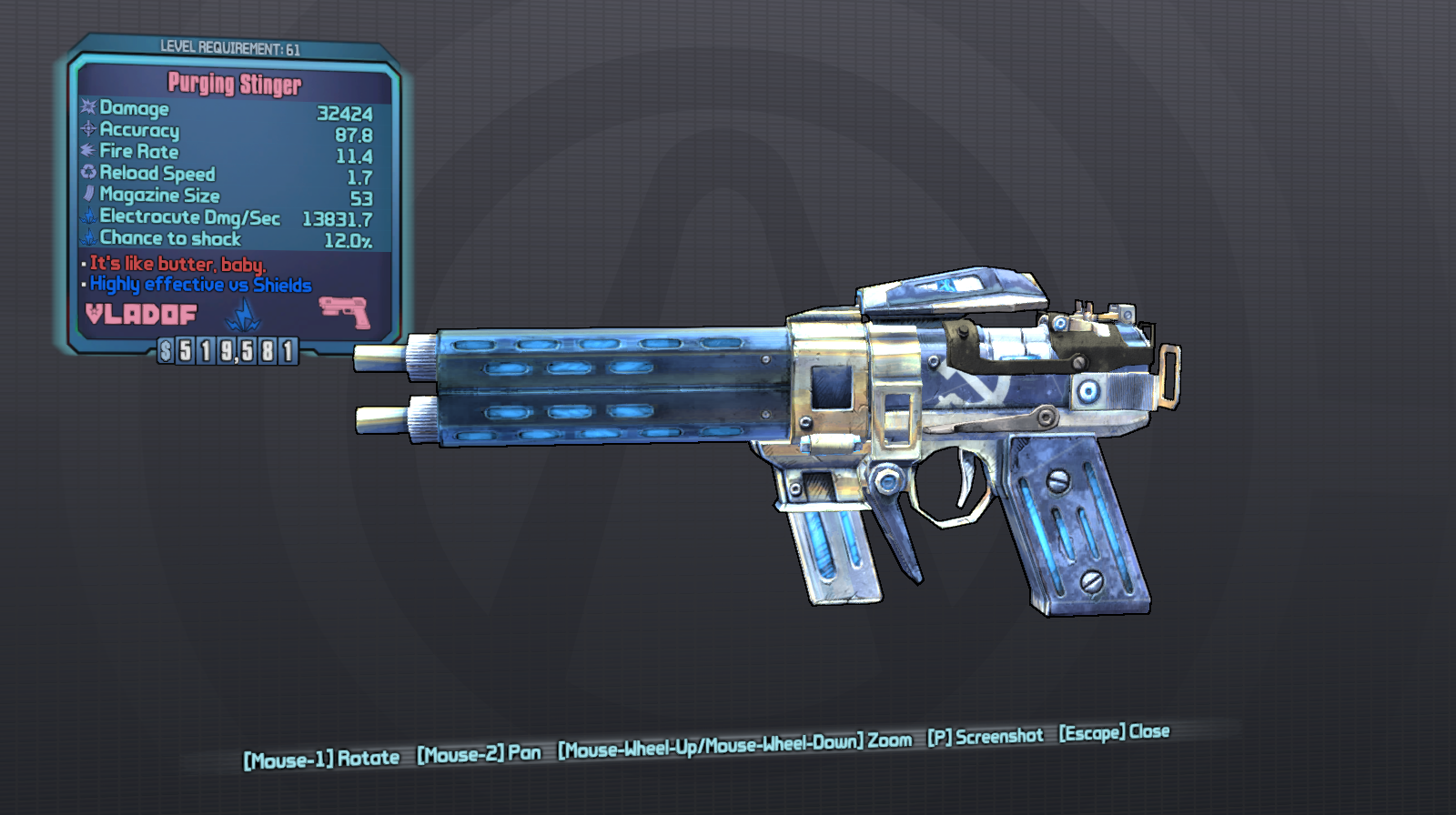 Stinger Borderlands 2 Seraph Weapns Guide