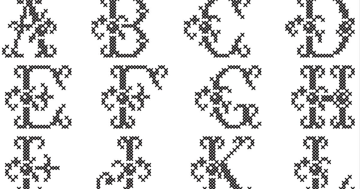 Blog do Wagner Reis: Alfabeto antigo para ponto cruz