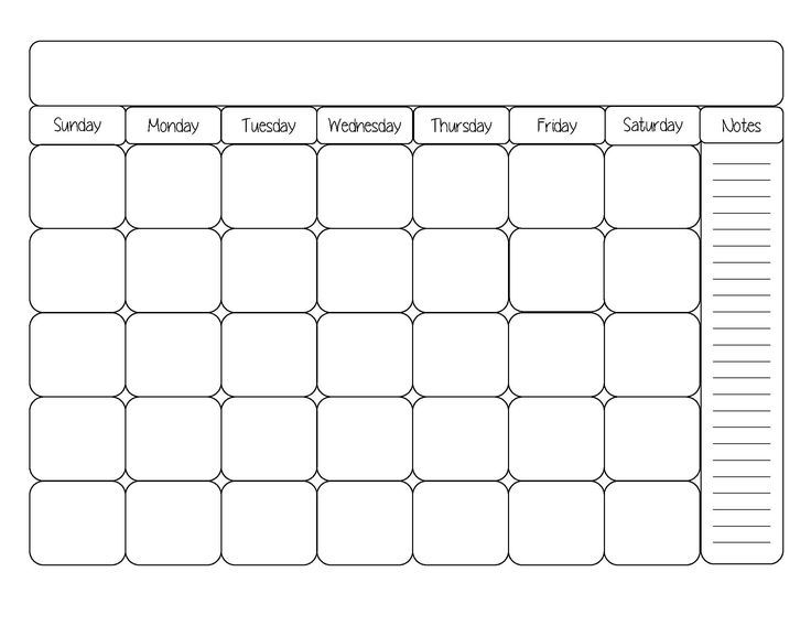 blank calendar 2018