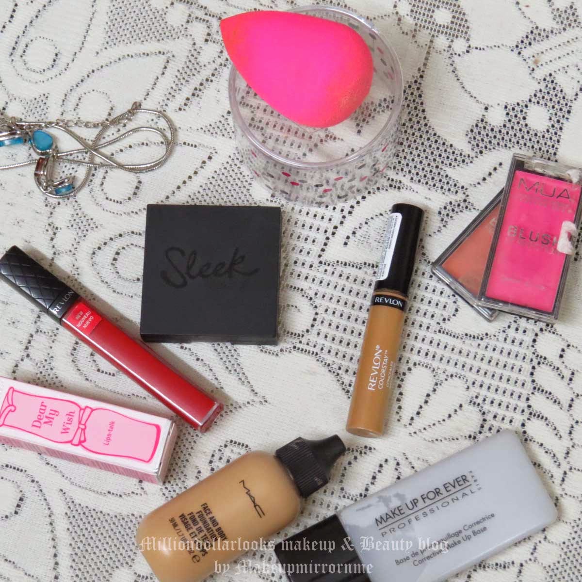 Monthly Favorites: January 2015 Edition | Indian Makeup Blog Monthly Favorites: January 2015 Edition, Monthly Beauty favorites, Indian makeup and beauty blog, Favorite makeup products, Milliondollarlooks maeup and beauty blog, Sleek eyebrow kit, The original beauty blender, Revon makeup, Mac foundation, Etude house lipstick, Makeup base, corrective makeup, Makeup for ever
