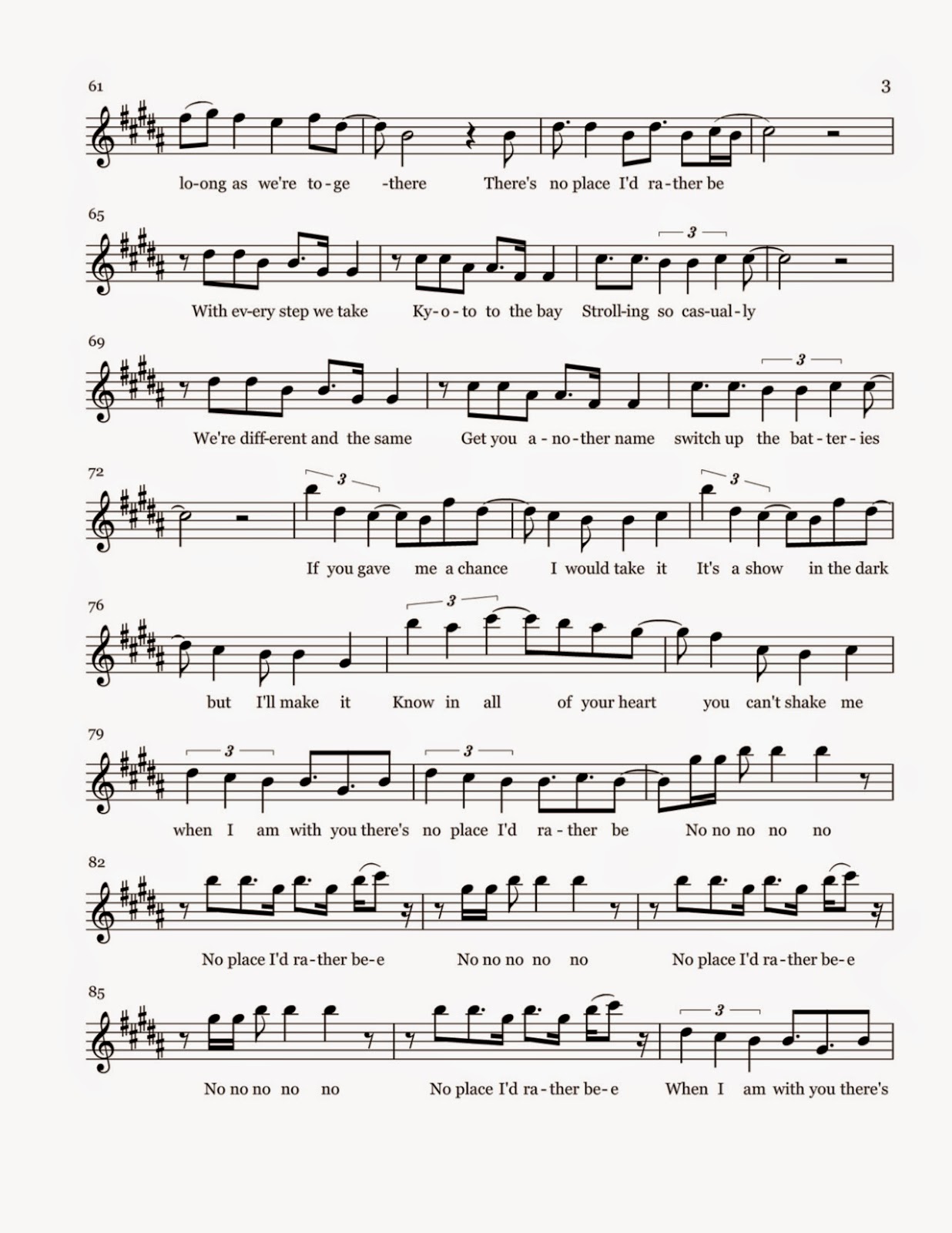 flute sheet music rather be sheet music pentatonix rather be sheet music