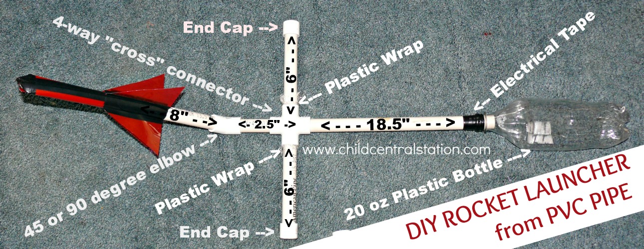 DIY PVC Pipe Rocket Launcher and File Folder Rockets Part II PVC Pipe