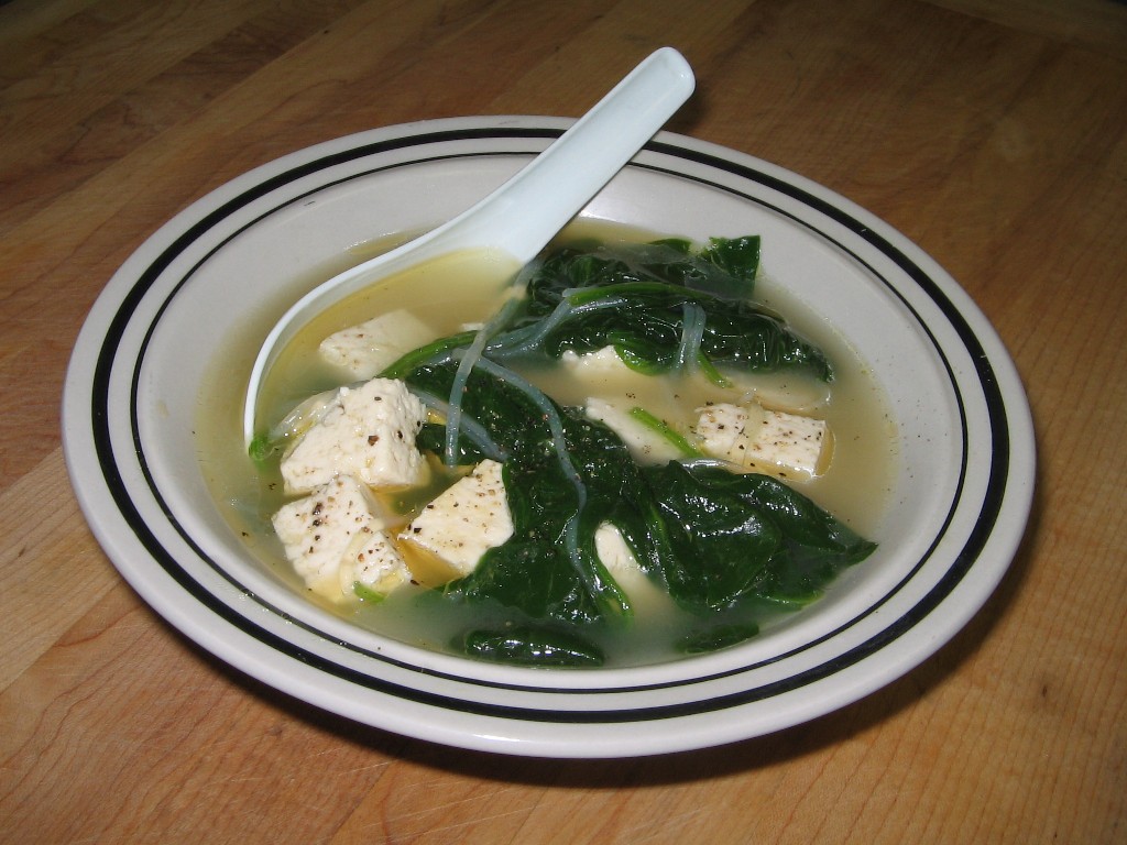 tofu spinach soup