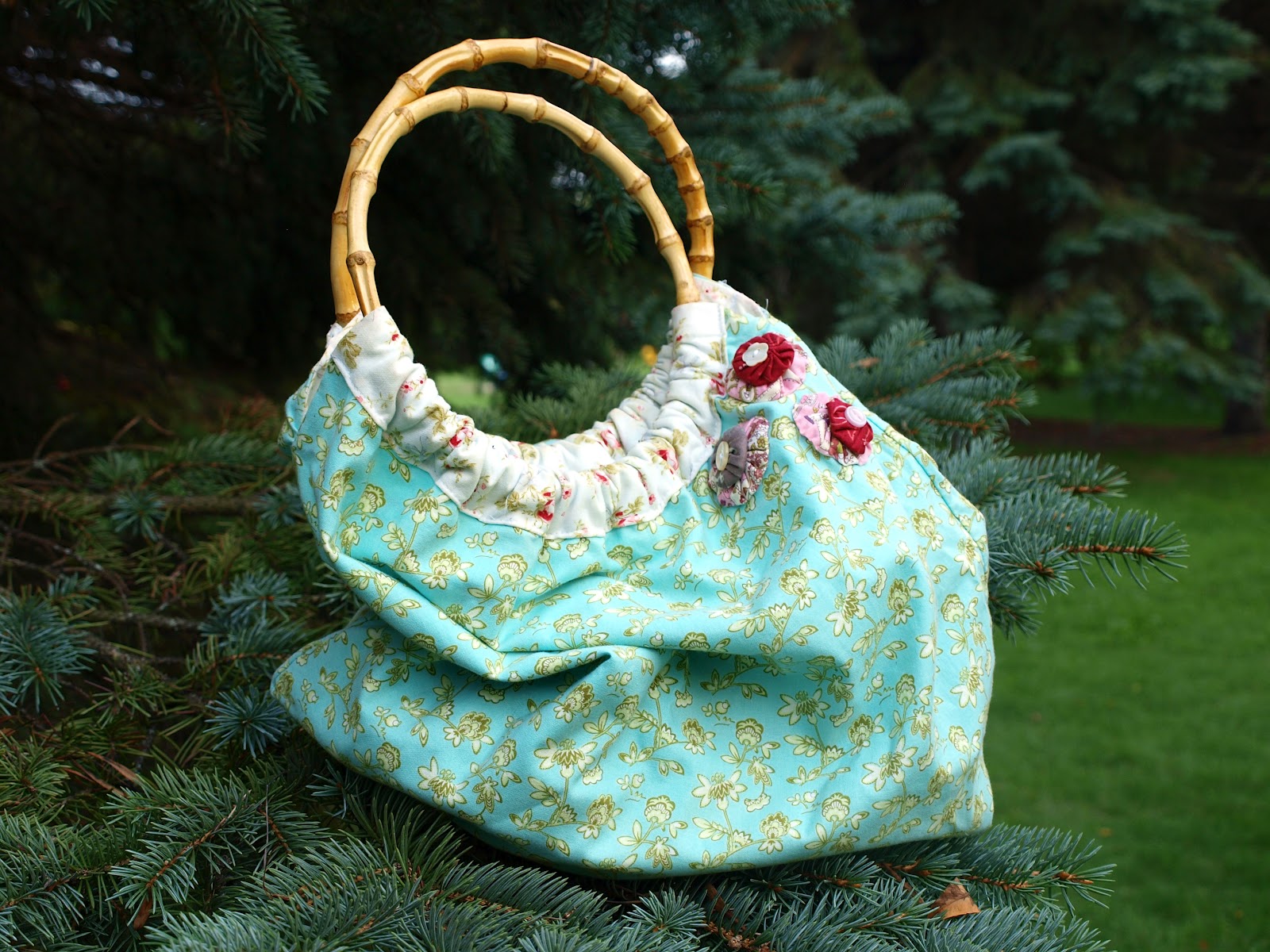 Crochet Asas De Bambú Para Bolsos Color Tostado, 25x10 Cm