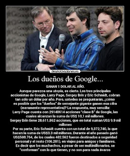 Eric Schmidt, Larry Page y Sergey Brind
