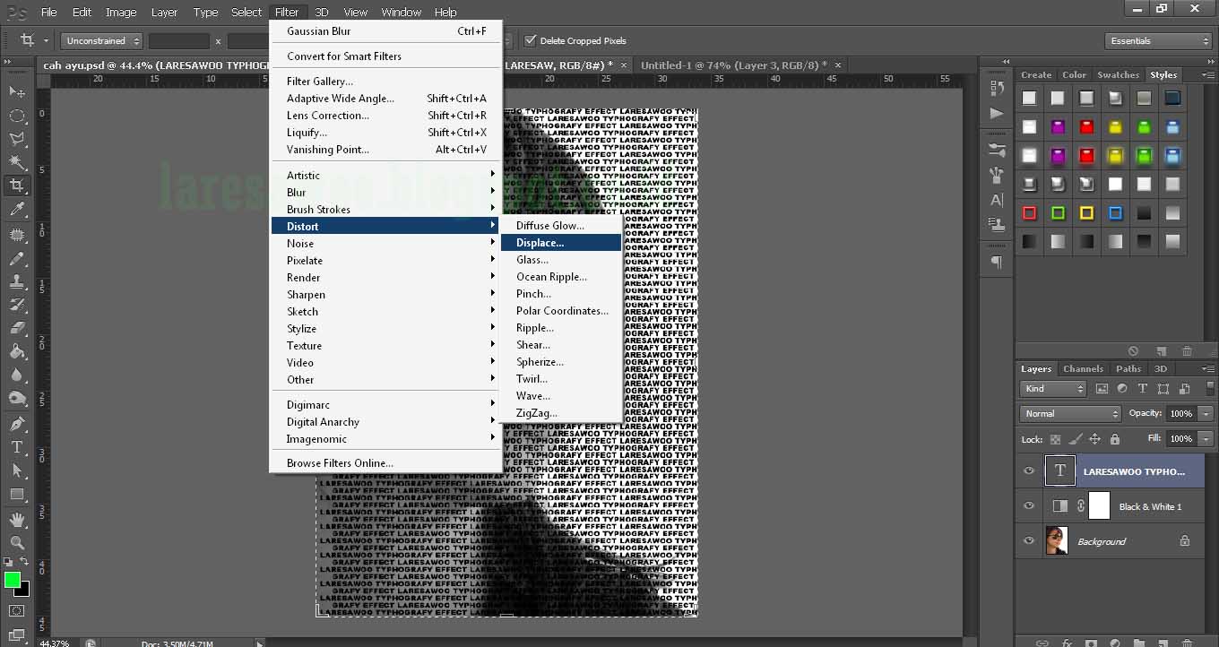 Tutorial Efek Dasar Photoshop | tutorial dasar efek tipografi wajah dengan photoshop Tutorial Efek Dasar Photoshop | tutorial dasar efek tipografi wajah dengan photoshop