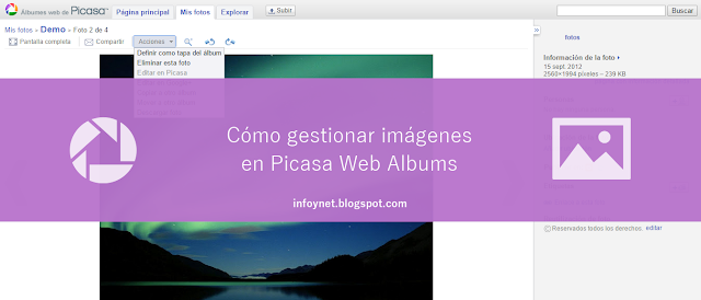 Cómo gestionar imágenes en Picasa Web Albums