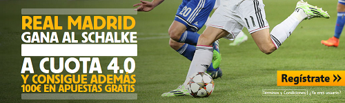 betfair Real Madrid gana Schalke cuota 4 champions league mas 100 euros 18 febrero betfair Real Madrid gana Schalke cuota 4 champions league mas 100 euros 18 febrero