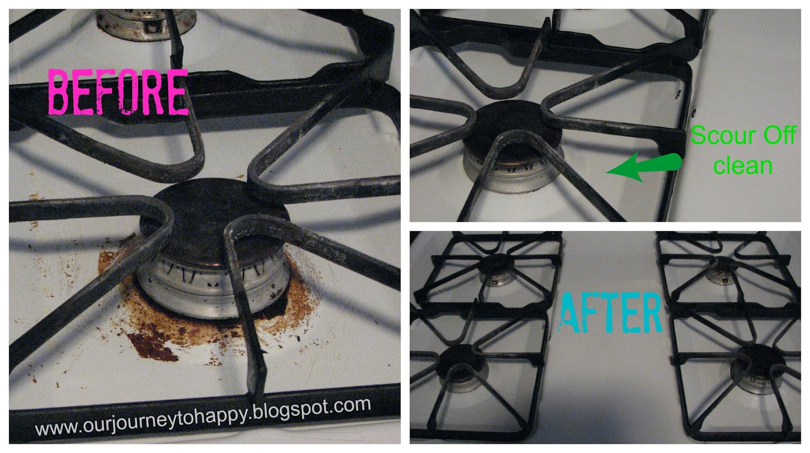 Journey to Happy Scour Off your stove top!