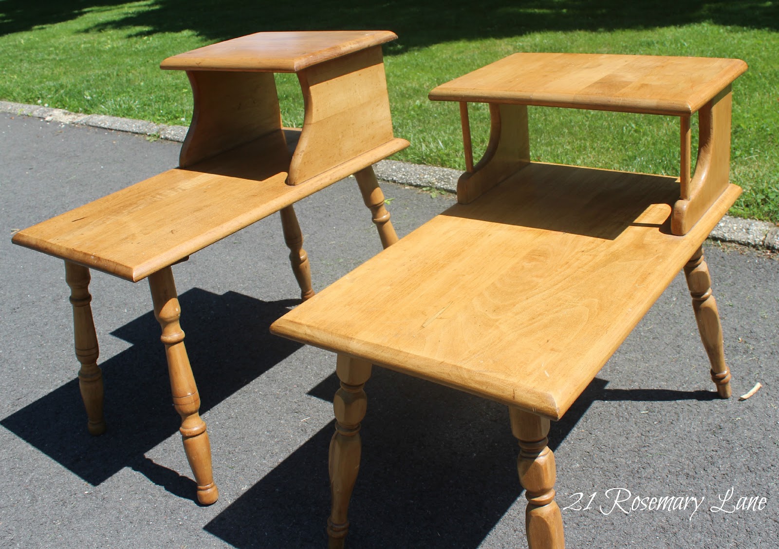 21 Rosemary Lane My Two Tiered End Tables...the Reveal!