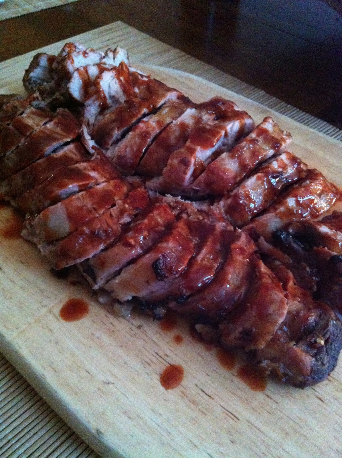 taylor made Asian brined pork loin with a hoisin glaze & sesame greens
