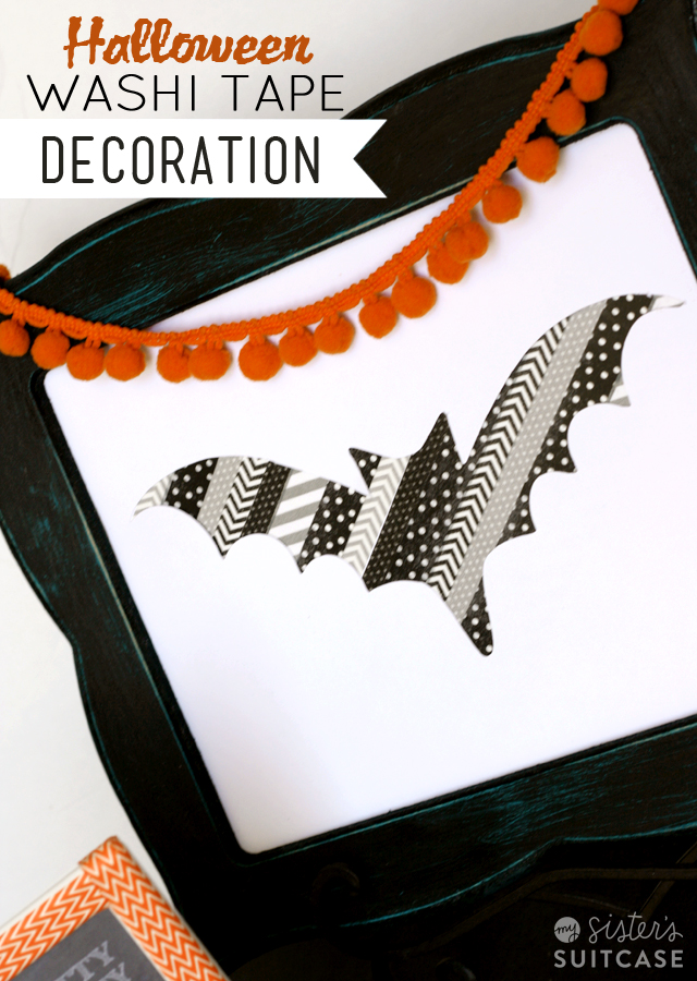 Halloween Decor Washi Tape Bat My Sister's Suitcase Packed with