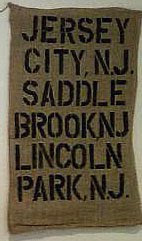 Custom made Burlap bus scroll..