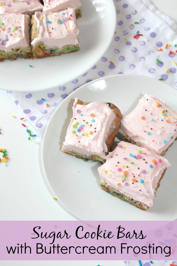 Sugar Cookie Bars with Buttercream Frosting Sunny Days & Starry Nights
