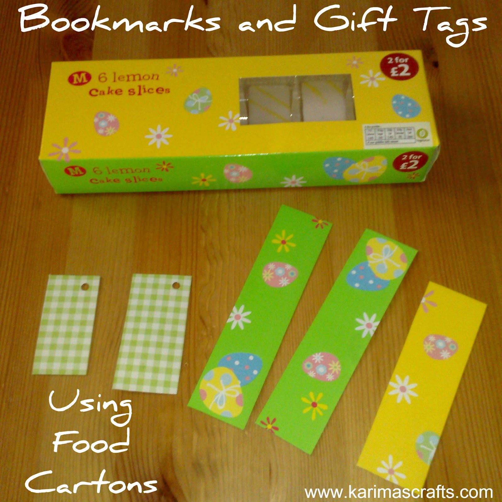 Karima's Crafts Upcycle Cardboard Boxes into Bookmarks and Gift Tags