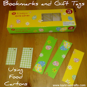 upcycle cardboard boxes bookmarks gift tags