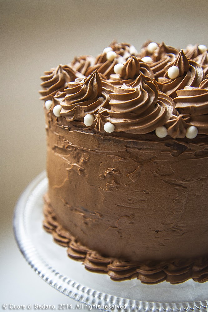 Cocoa Buttermilk Birthday Cake with Chocolate Mascarpone Frosting Cuore di Sedano