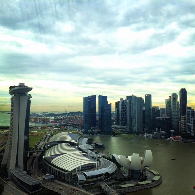 Singapore Flyer Marina Bay Sands seen from the Singapore Flyer