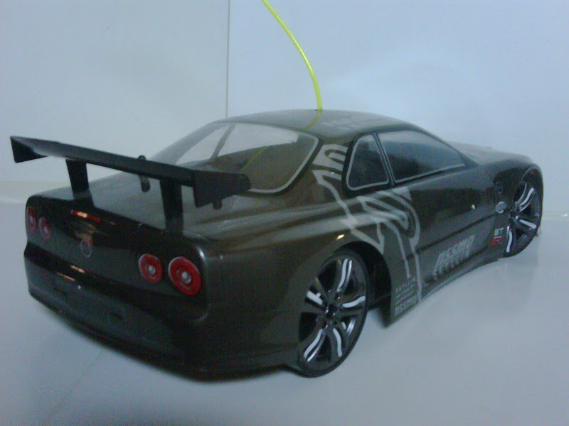 RC DRIFT NISSAN SKYLINE R34 GTR 4WD 1:10 TURBO title=