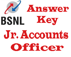 BSNL JAO Answer Key 2016 Junior Accounts Officer