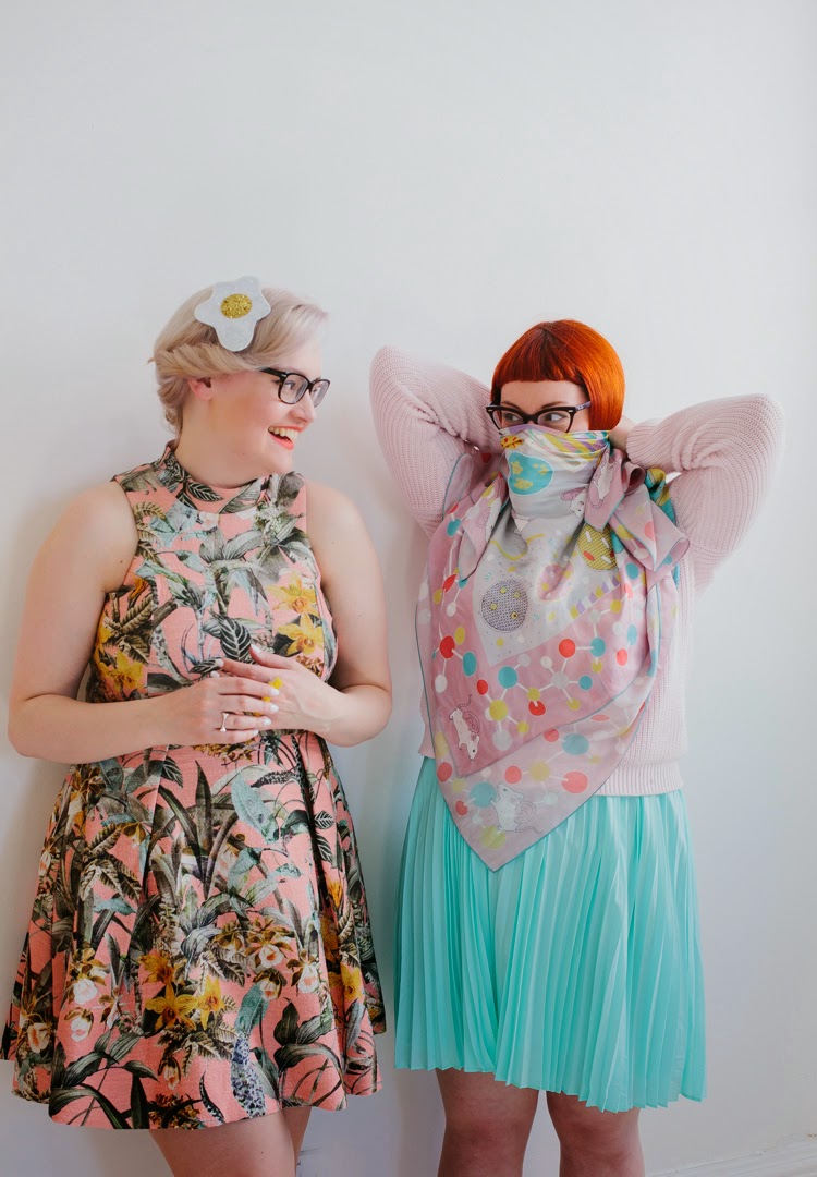Undercover bloggers, fashion, style, Karen Mabon, Luna on the Moon, Scottish, British blogger, PR, pastel, natural light, photography, fashion shoot, glasses, ginger,