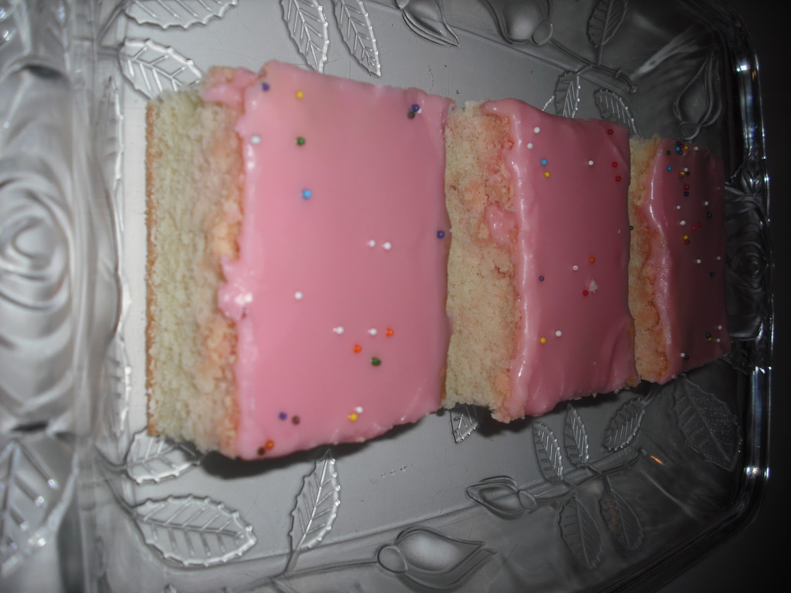 Recipe Marketing Snack Cake With Pink Icing
