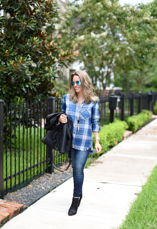 5 Ways to Wear Your Plaid Button Down Shirt • Honey We're Home
