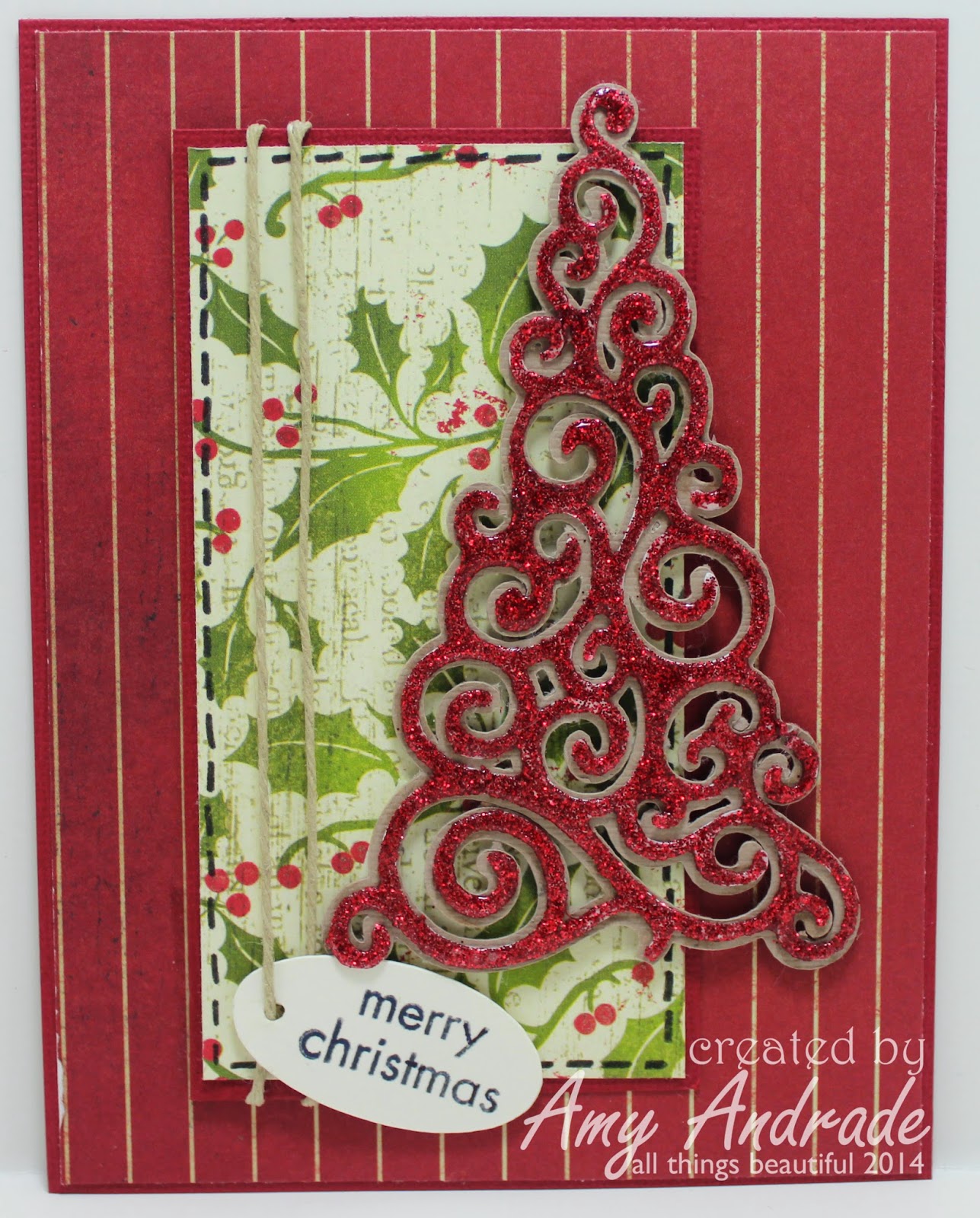 all things beautiful Tinsel Tuesday 3 Glitter Swirl Tree