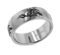 Men's Titanium Dragon Band Ring