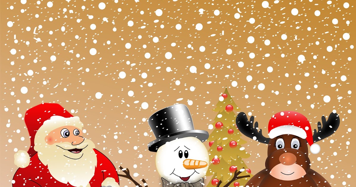 Santa Claus, Muñeco de NIeve y Reno. - Imágenes Para Compartir SaGiTaRioXP