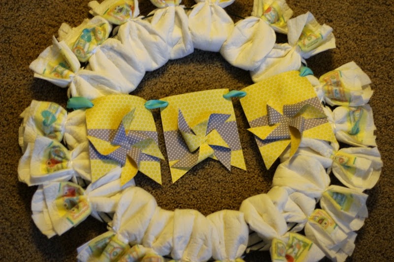 The Chronicles of Ruthie Hart DIY diaper wreath