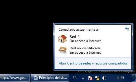 sin acceso a internet windows 7 red no identificada