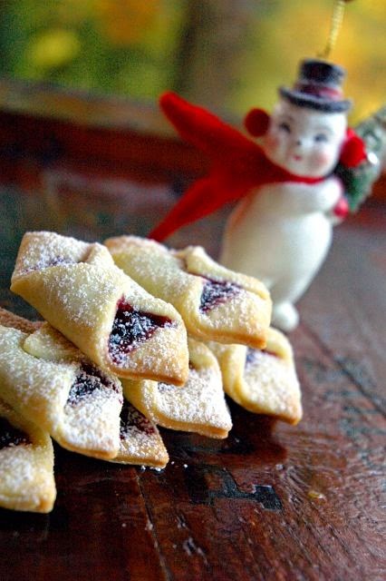 Ukranian Christmas - Strawberry Jam Kolaches | Christmas Cookies