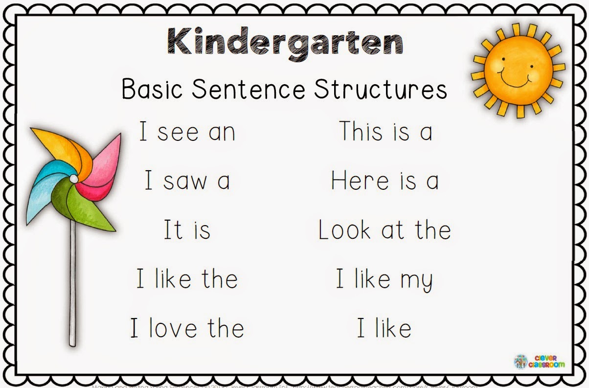 Making and Writing Spring Sentences for Kindergarten {vocab & sentence work}