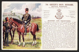 No.9  7th QUEENS'S OWN HUSSARS Single Player 1931 MILITARY HEAD DRESS 