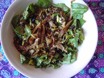 Ensalada de espinacas y setas