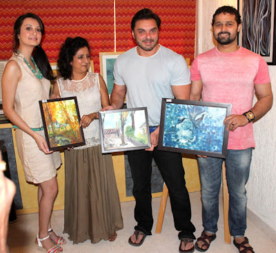 Sohail Khan at the auction of Nandita's paintings for social cause