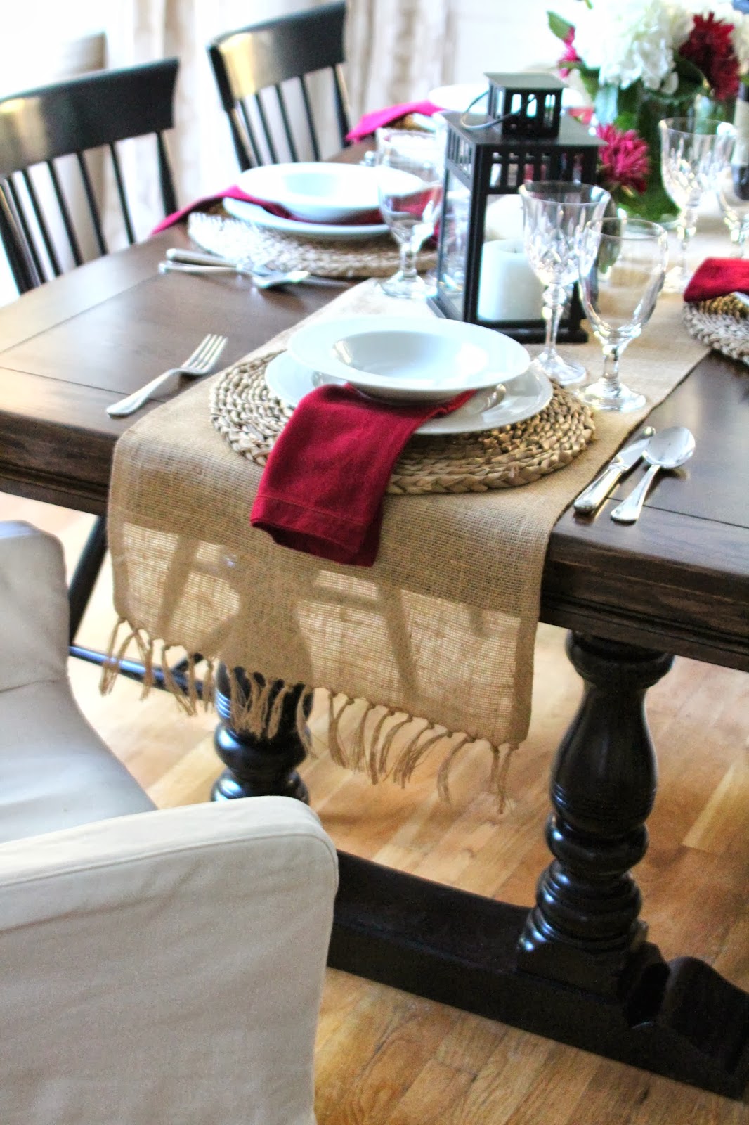 No Sew Fringed Burlap Runner Shine Your Light