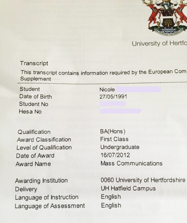 first class honours