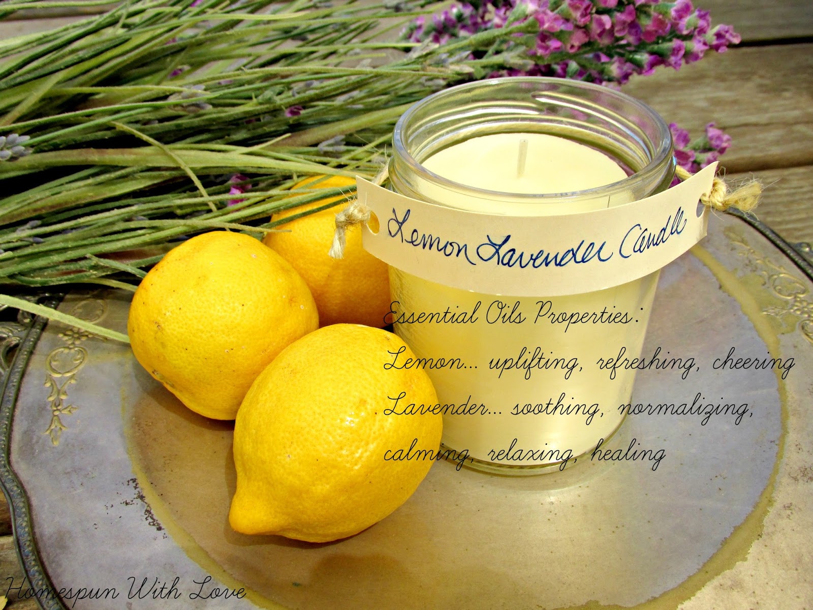 Homespun With Love Make Your Own Lemon Lavender Aromatherapy Candle