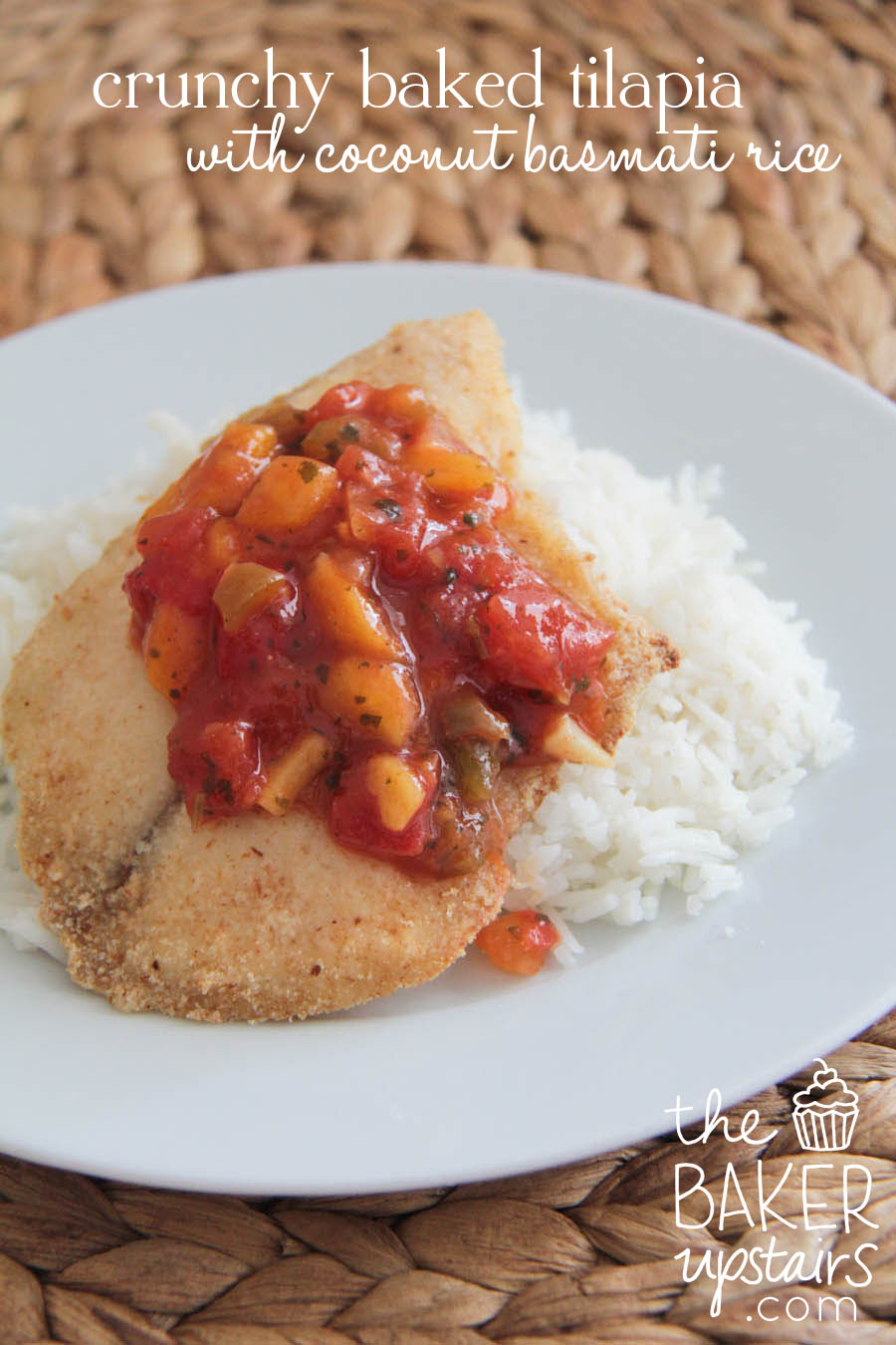 crunchy baked tilapia with coconut basmati rice The Baker Upstairs