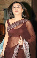 Rani Mukharji in Brown transparent saree Rani Mukharji in Brown transparent saree