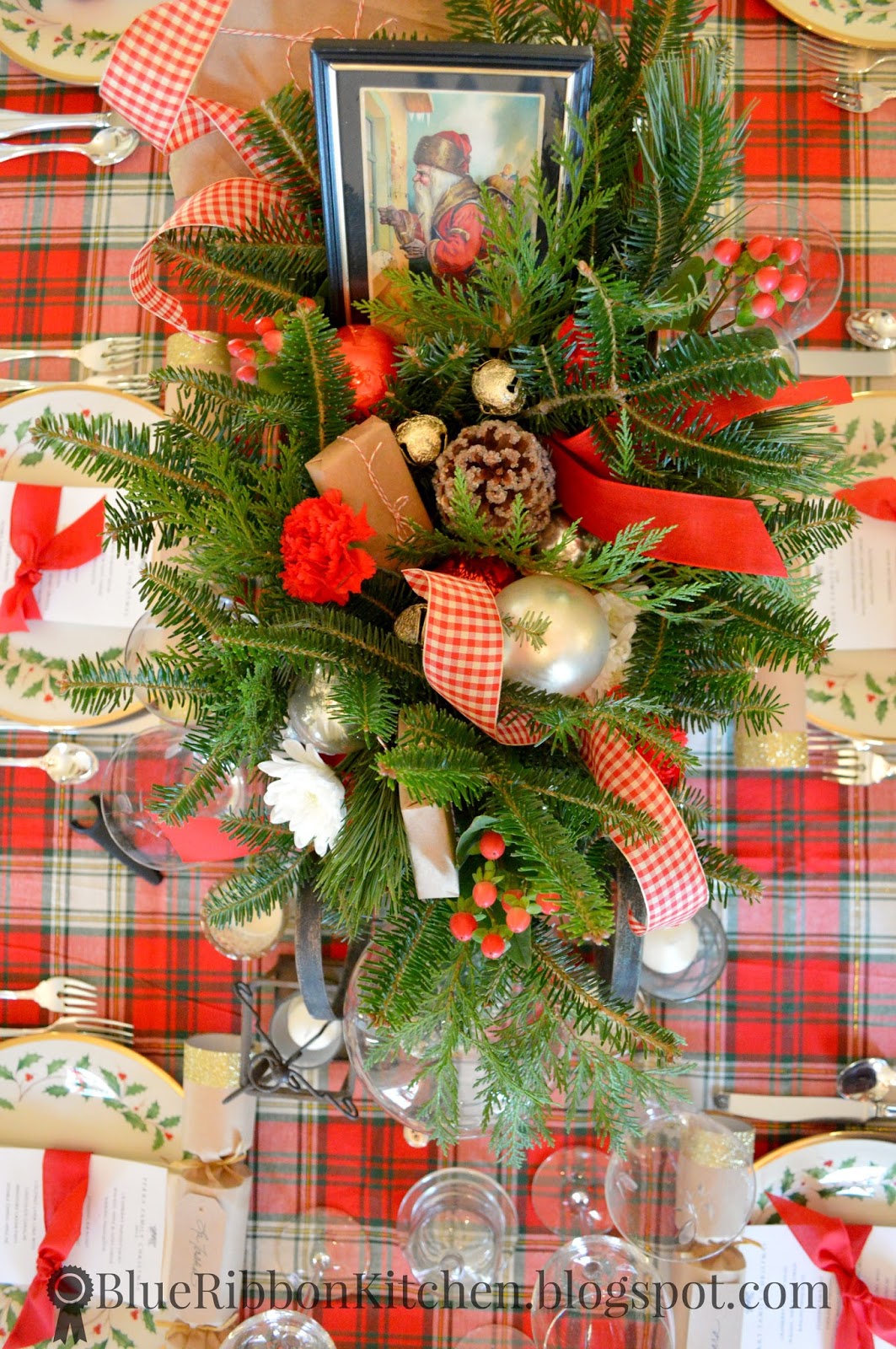 Blue Ribbon Kitchen A Red & GinghamSanta Inspired Christmas